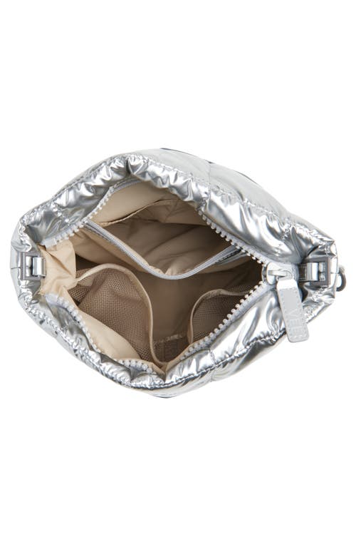 Veecollective Porter Colorbock Recycled Nylon Clutch In Silver