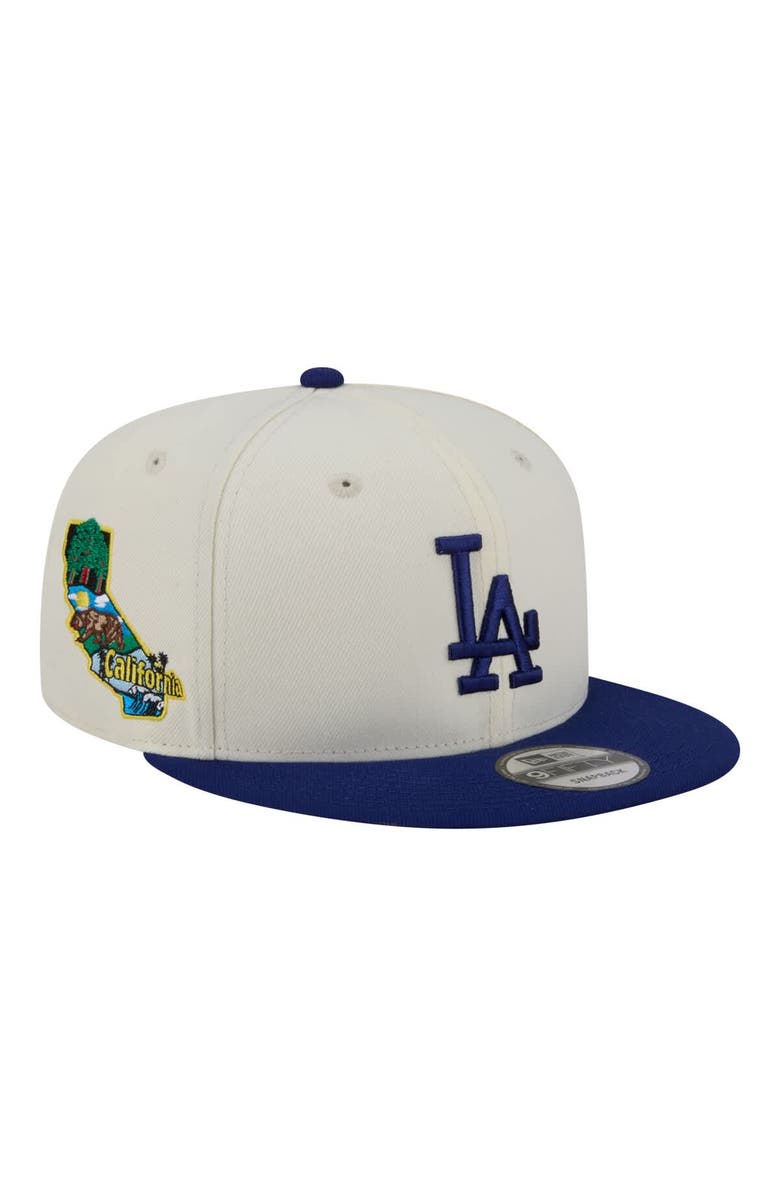 New Era Men's New Era Cream/Royal Los Angeles Dodgers Localized 9FIFTY Snapback Hat, Main, color, Cream