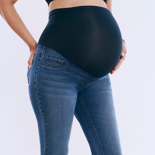 Motherhood Maternity Secret Fit Over The Belly Ankle Length Skinny Jeans In Medium Wash