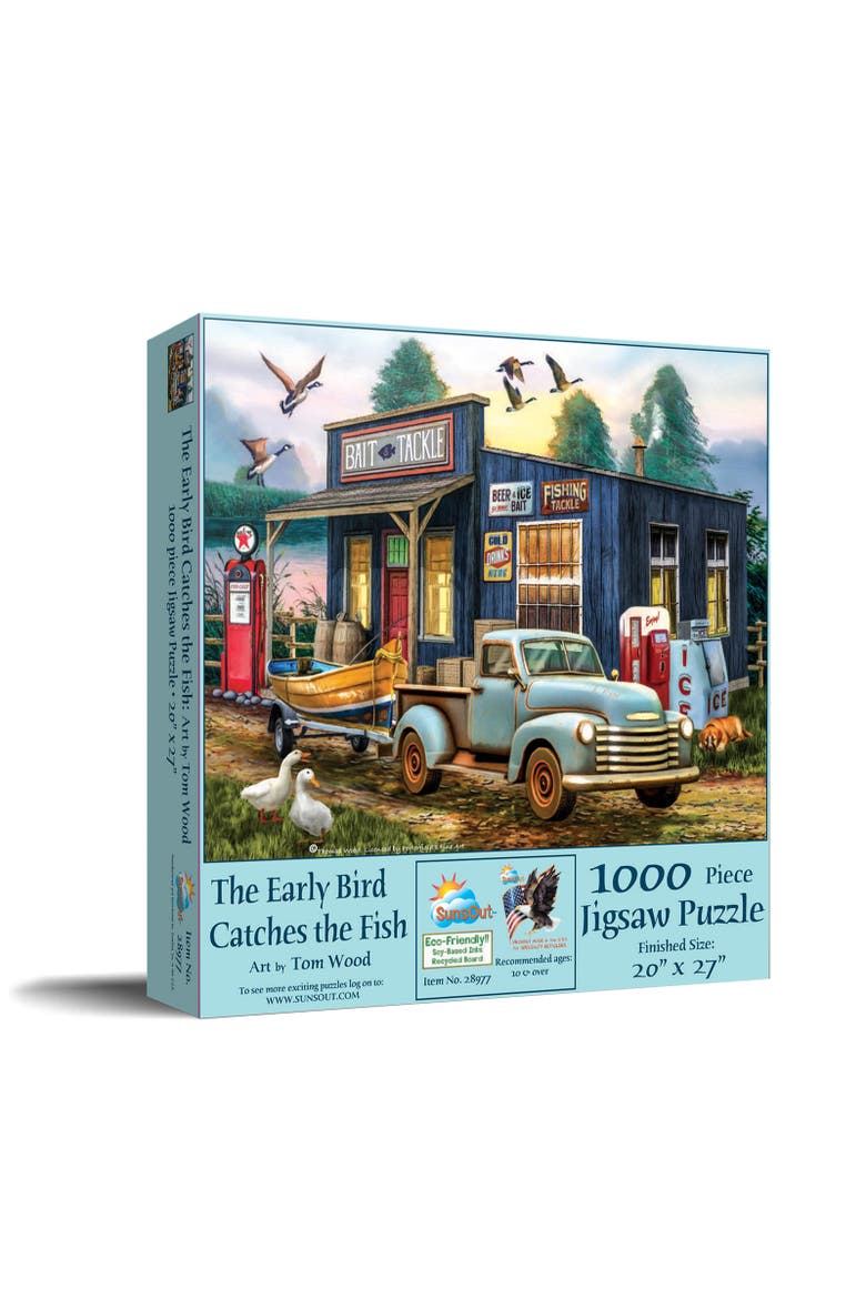 The Early Bird Catchs the Fish 1000 piece Jigsaw Puzzle for Adults, Main, color, Multicolor