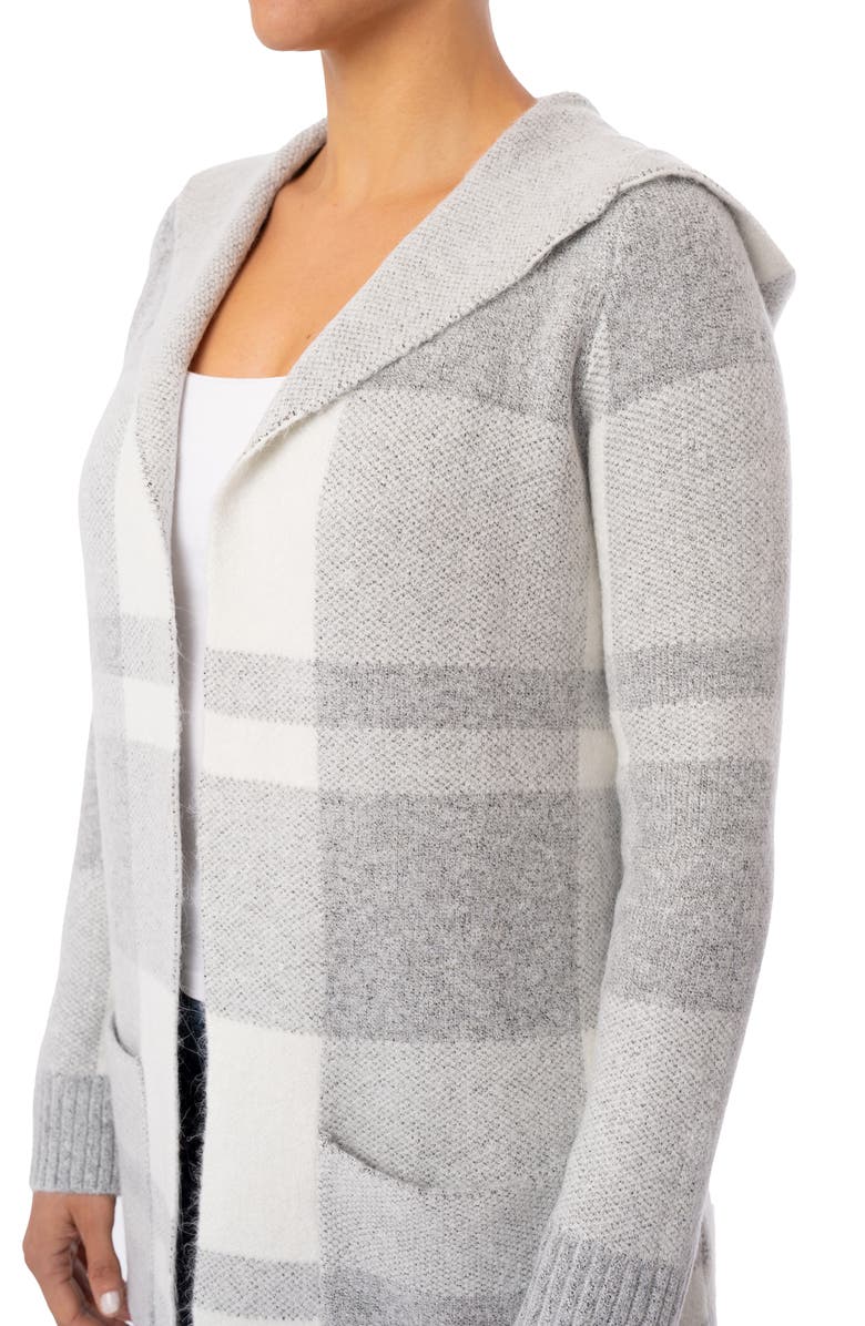 CYRUS Plaid Hooded Sweater Coat, Alternate, color, 