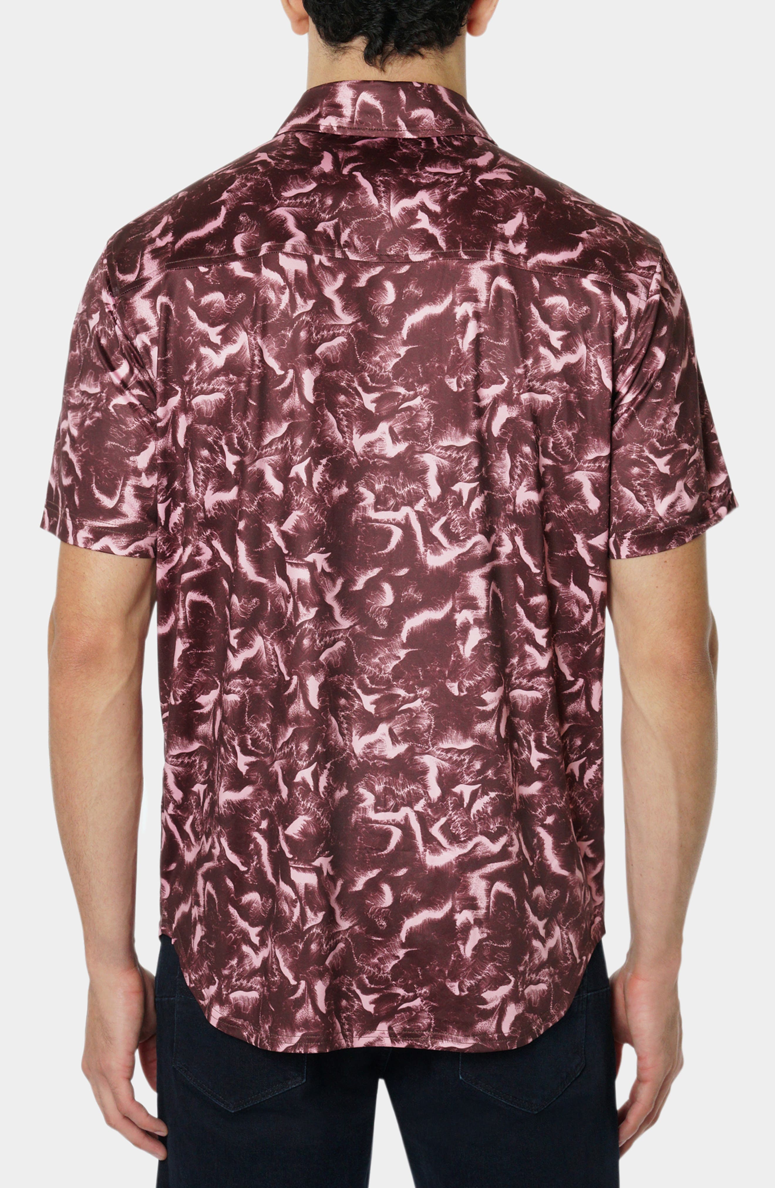 Abstract Print Button-Up Shirt - image 2