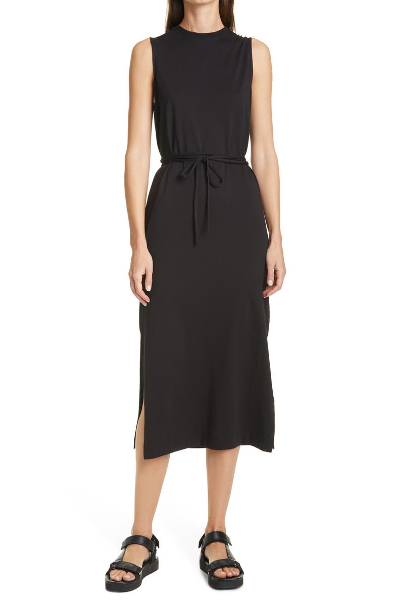 Vince Tie Waist T-Shirt Midi Dress, Main, color, 