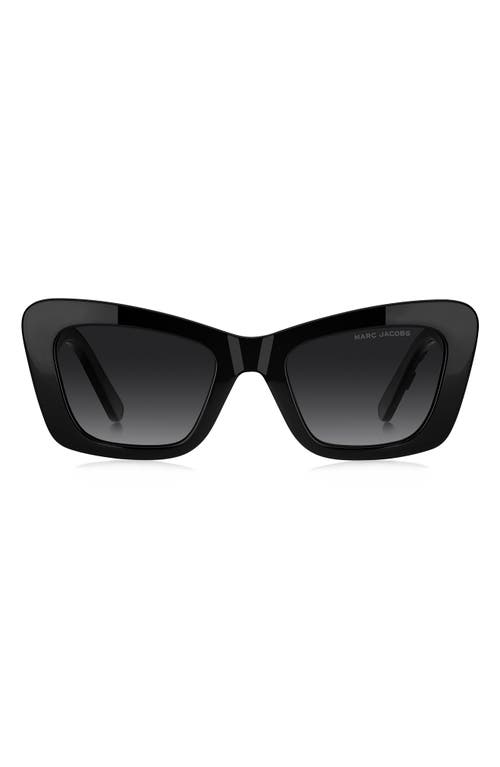 Marc Jacobs 52mm Cat Eye Sunglasses In Black