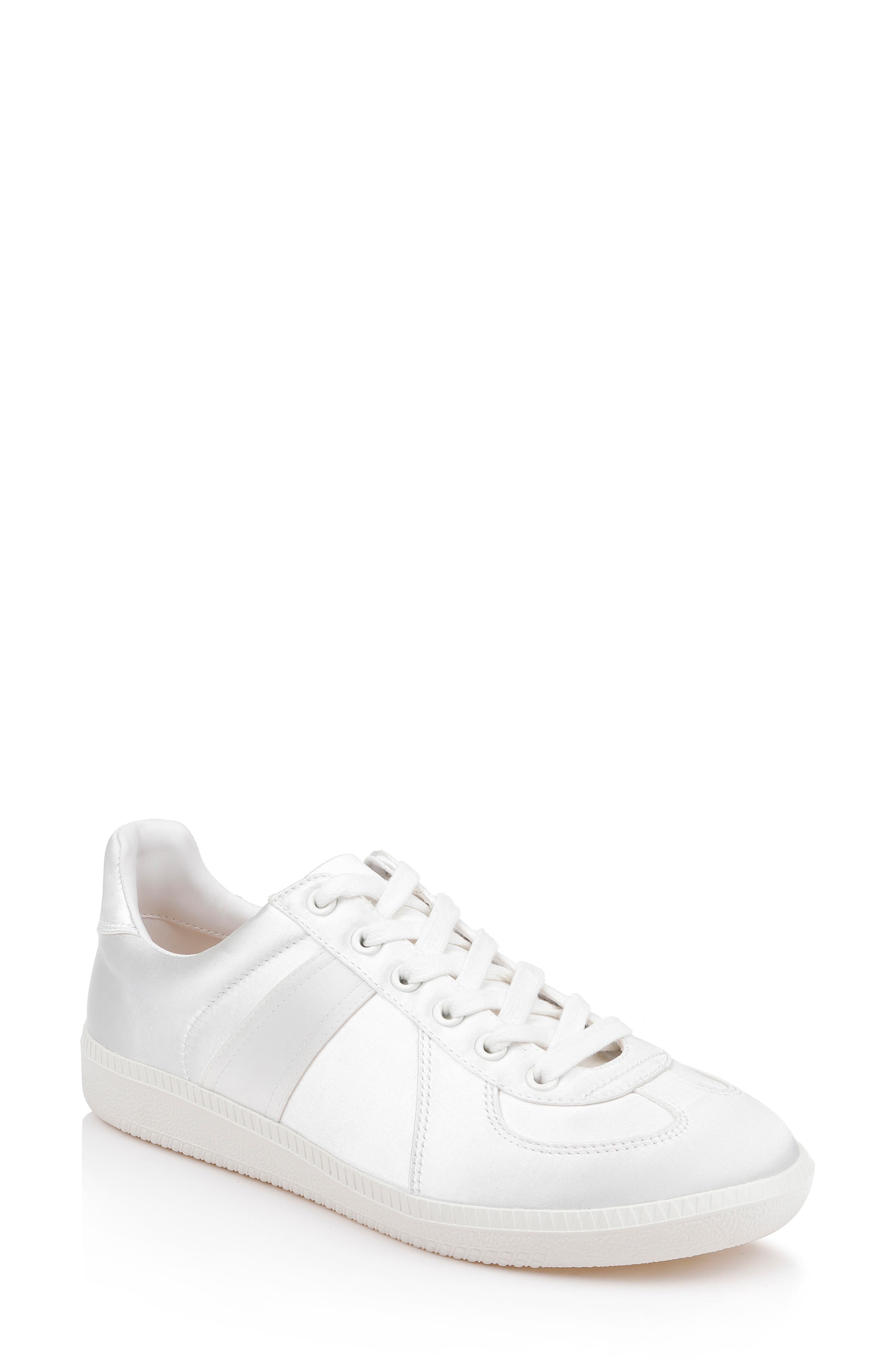 Jewel Badgley Mischka Imara Sneaker, Main, color, Ivory Satin