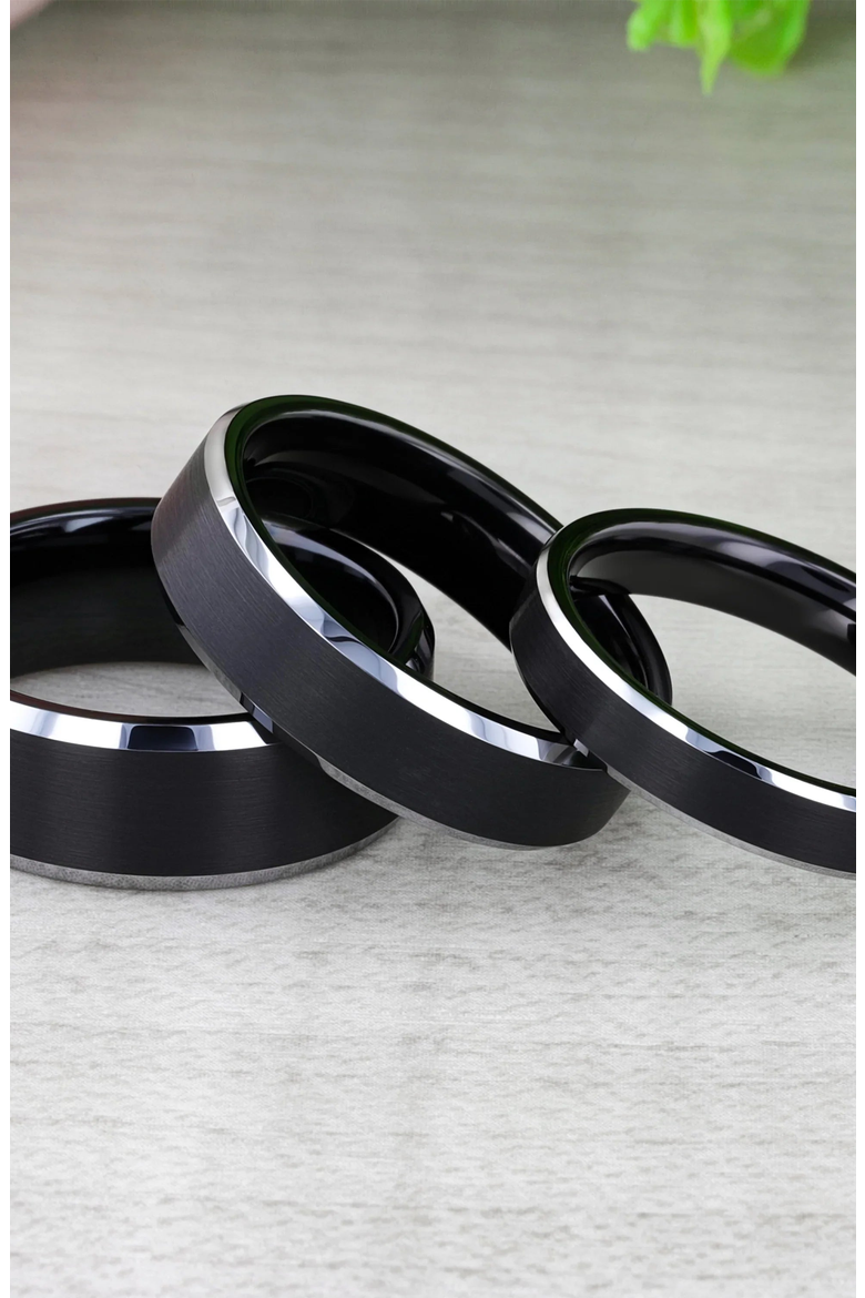 Aston Brushed Center Tungsten Wedding Band, Alternate, color, 7mm