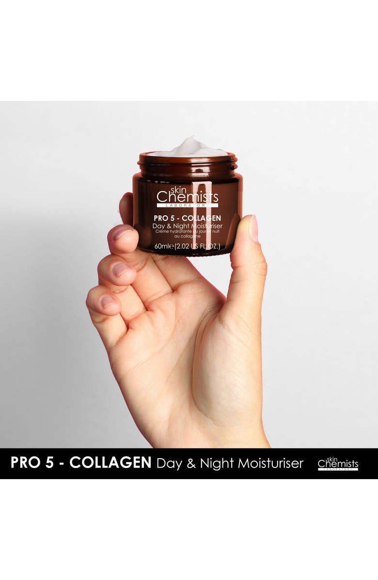 SKINCHEMISTS Pro-5 Collagen Day & Night Moisturiser 60ml x 2 Duo Set, Alternate, color, White