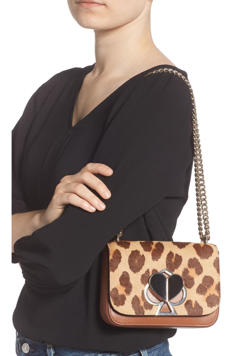 Kate Spade New York small nicola genuine calf hair shoulder bag, Alternate, color,