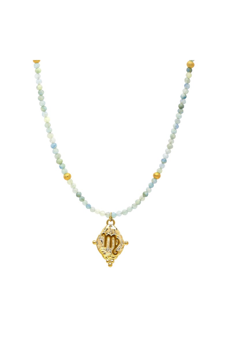 Seven Saints Virgo Zodiac Choker Necklace, Main, color, Gold