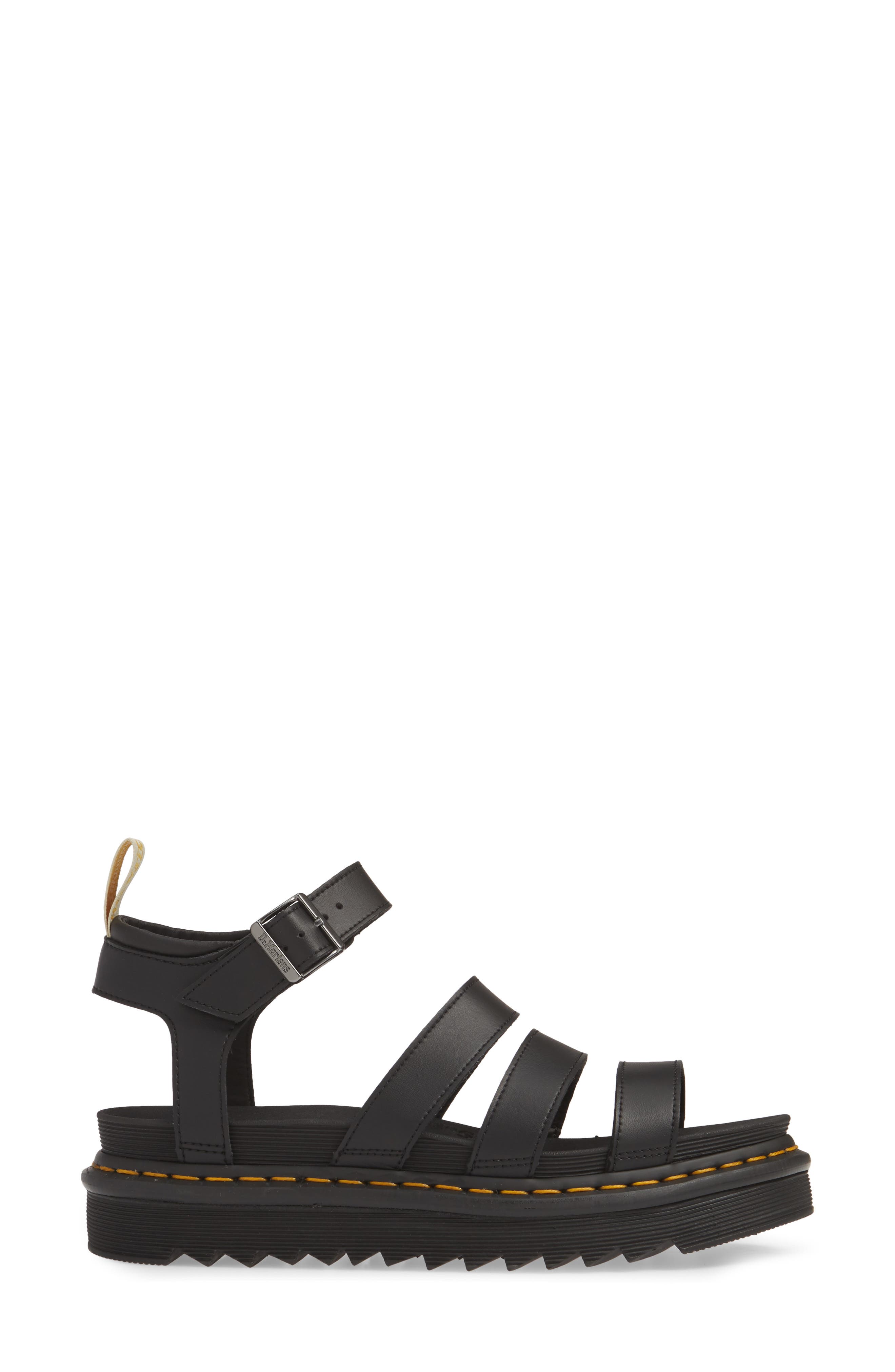 Blaire Sandal, Alternate, color, BLACK VEGAN LEATHER