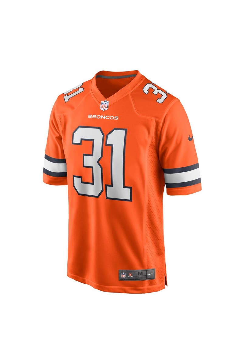 Nike Men's Nike Justin Simmons Orange Denver Broncos Alternate Game Jersey, Alternate, color, 