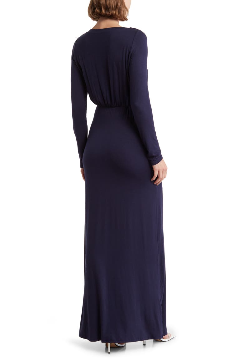 Long Sleeve Maxi Dress, Alternate, color, NAVY