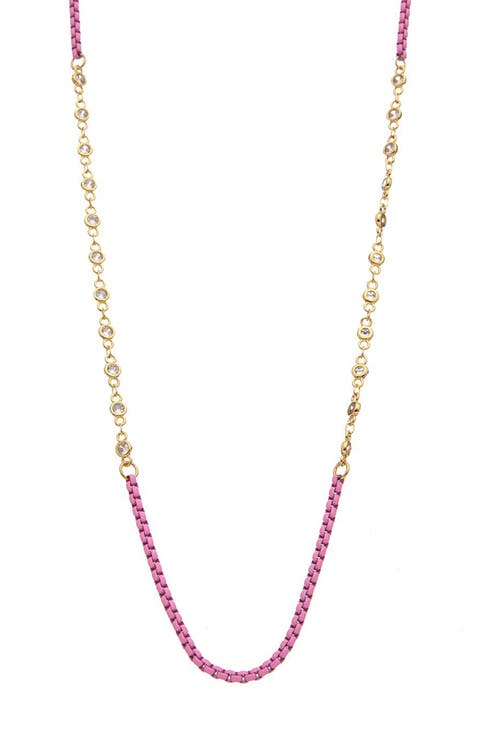 Two-Tone Station Long Necklace