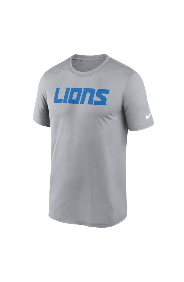 Nike Men's Nike Heather Gray Detroit Lions Primetime Legend Wordmark Performance T-Shirt, Alternate, color, Heather Gray