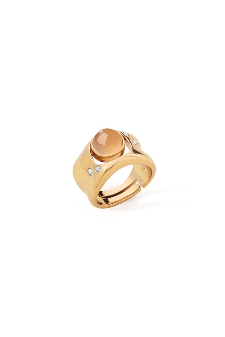 Dawn Light Wide Ring, Main, color, Gold & Orange