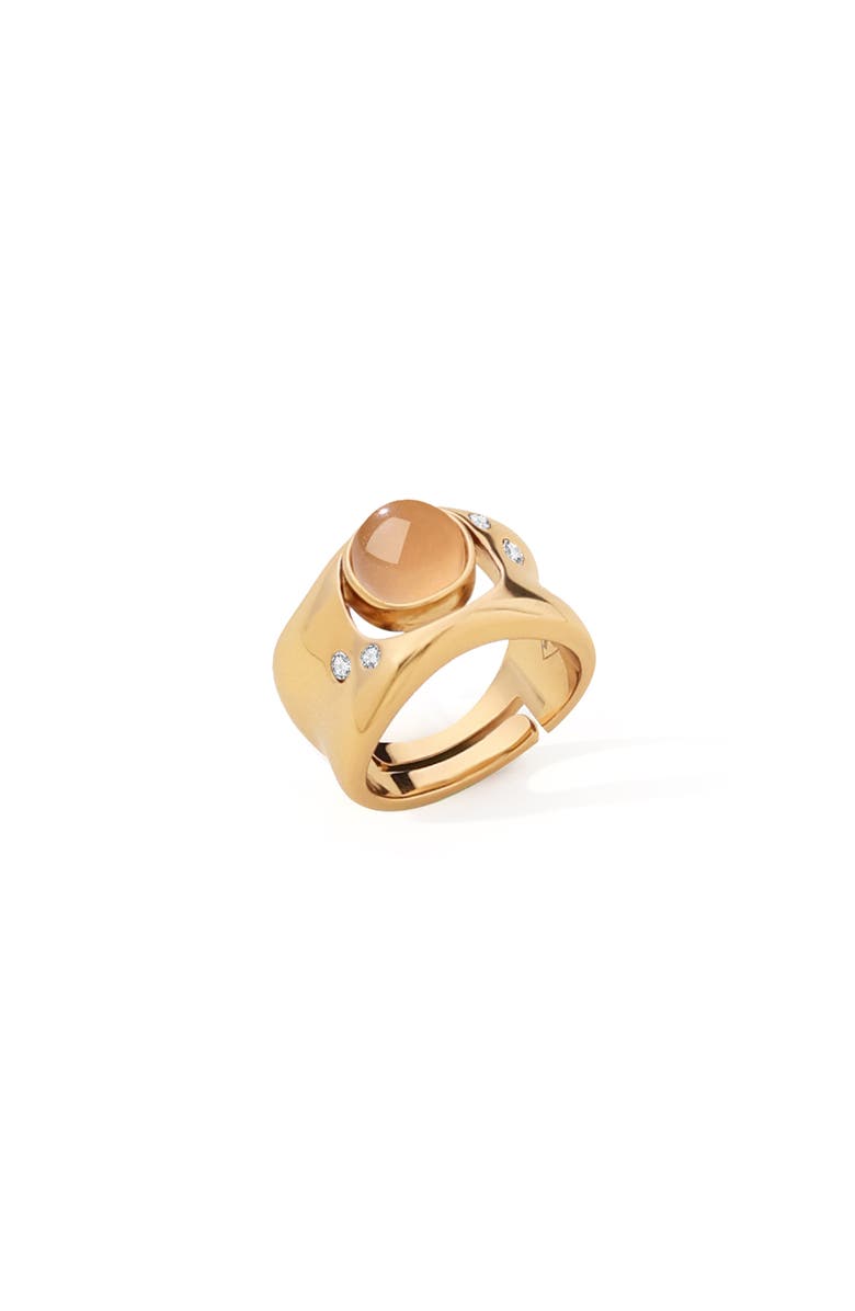RC RETRO CHIC Dawn Light Wide Ring, Main, color, Gold & Orange