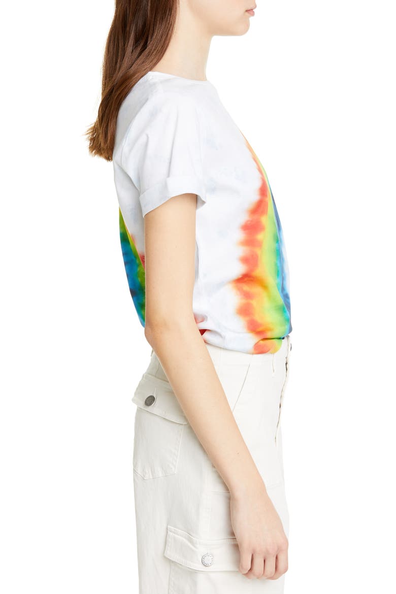 Shira Roll Sleeve Tee, Alternate, color, RAINBOW TIE DYE