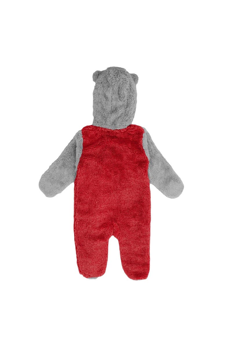 Outerstuff Newborn and Infant Red/Gray Cincinnati Reds Game Nap Teddy Fleece Bunting Full-Zip Sleeper, Alternate, color, Red