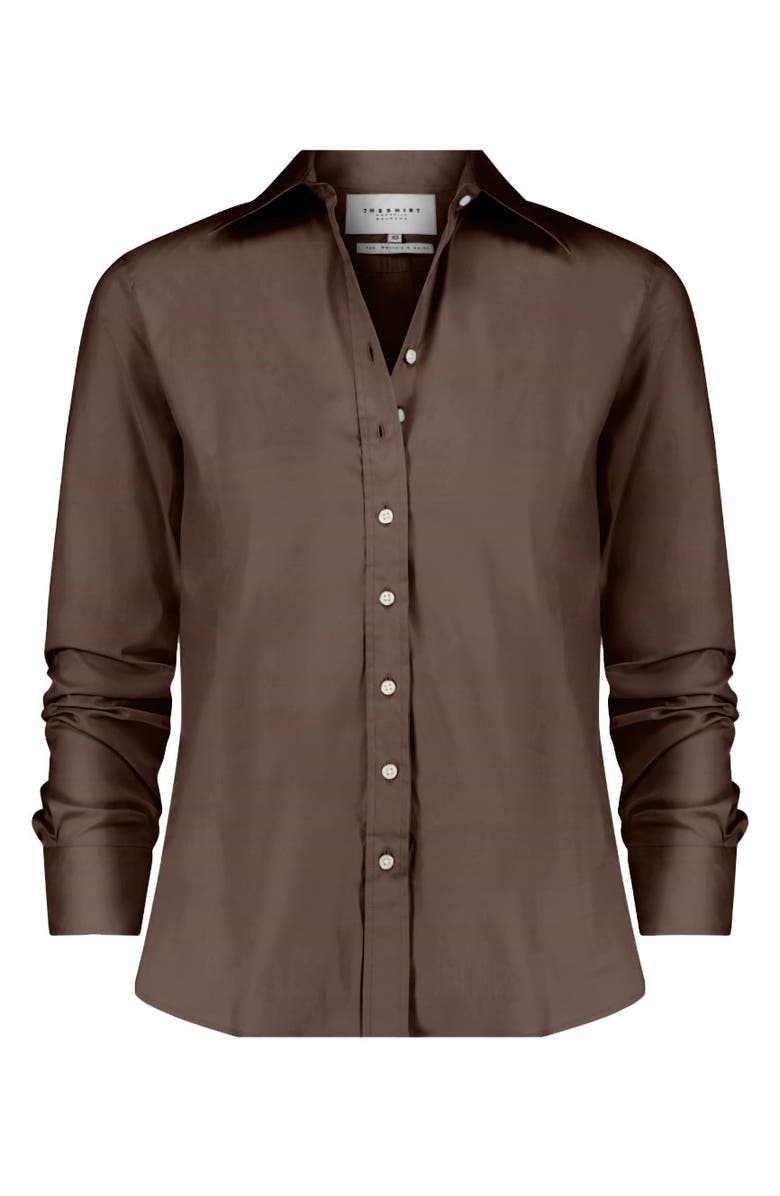 The Shirt by Rochelle Behrens The Boyfriend Shirt, Main, color, Brown