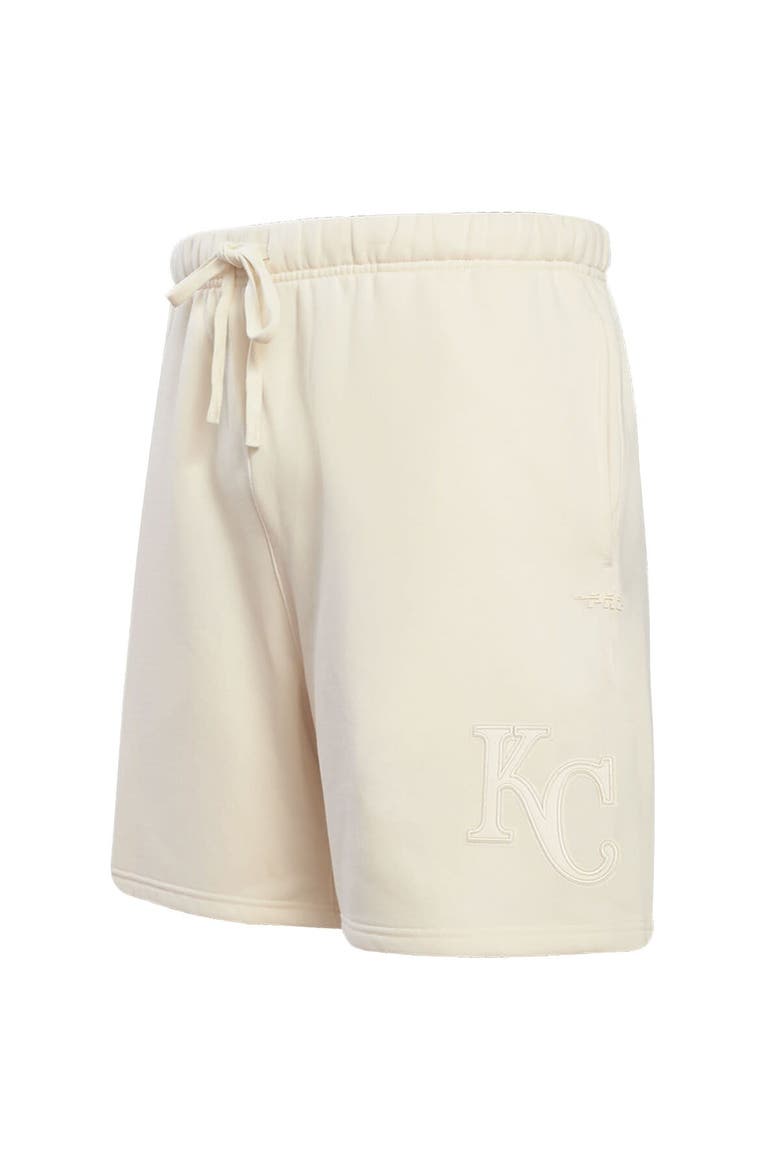 Men's Pro Standard Cream Kansas City Royals Neutral Fleece Shorts, Alternate, color, Cream