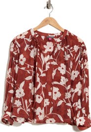 Vince Camuto Tie Front Floral Top