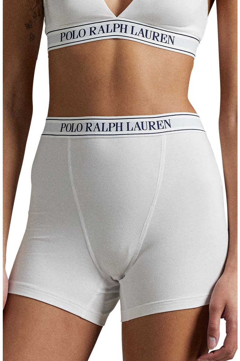Logo Band Knit Boxers, Main, color, WHITE CLOUD