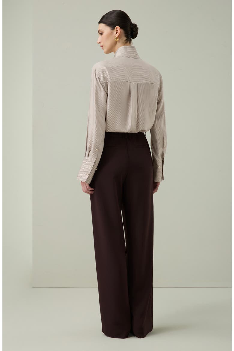 Milano Shirt, Alternate, color, Marron Stripe