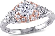 Julianna B. Diamond Vintage Engagement Ring 14k Two-Tone