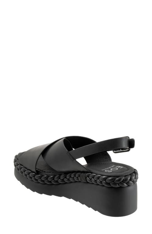Eos Footwear Melia Platform Wedge Sandal In Black