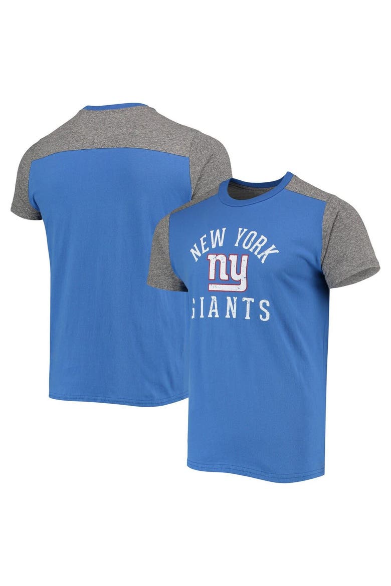 Men's Majestic Threads Royal/Gray New York Giants Field Goal Slub T-Shirt, Main, color, Royal