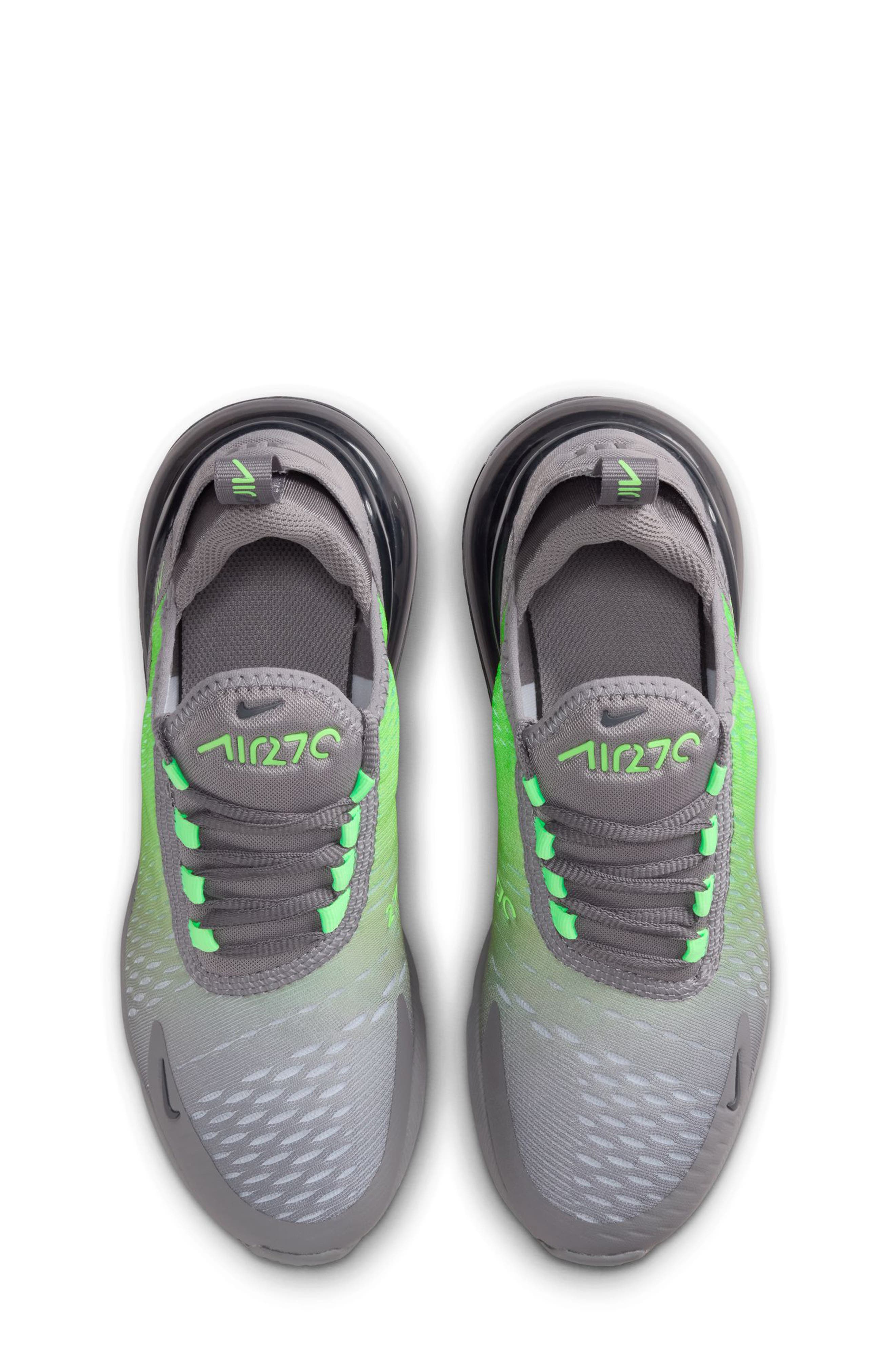 Nike Kids' Air Max 270 Sneaker, Alternate, color, Anthracite/ Light Green