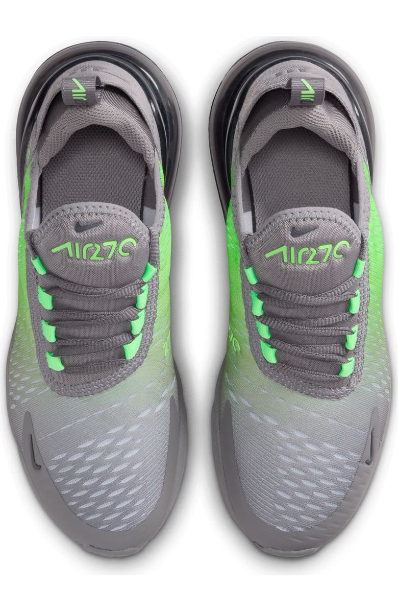 Nike Kids' Air Max 270 Sneaker, Alternate, color, Anthracite/ Light Green