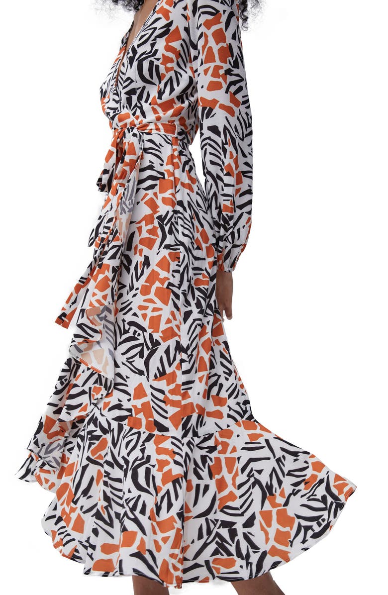French Connection Afra Verona Long Sleeve Midi Dress, Alternate, color,
