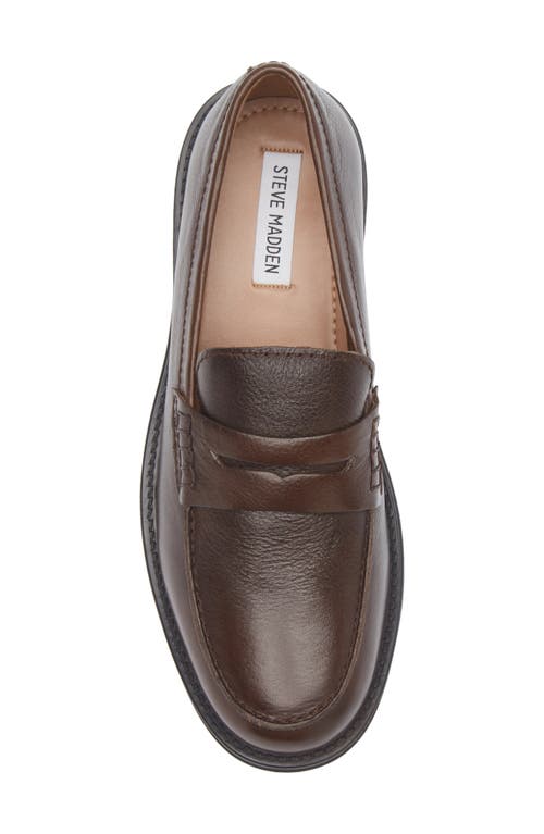 Steve Madden Draggo Penny Loafer In Brown