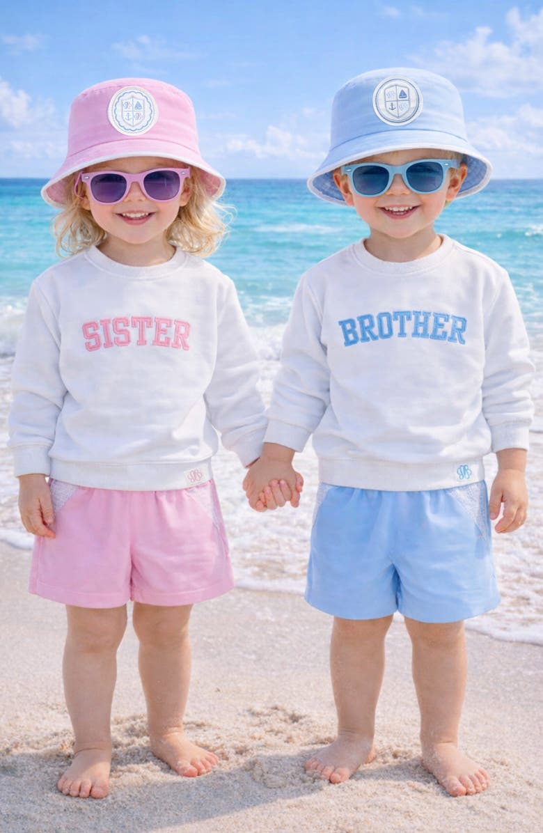 Bits & Bows Sister Sweatshirt, Alternate, color, White/Pink