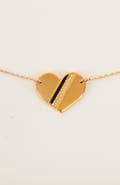 Gwen Beloti Heart Stripe Pendant Necklace