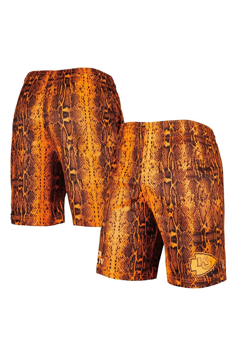 Men's New Era Orange Kansas City Chiefs Summer Pop Shorts, Main, color, Orange