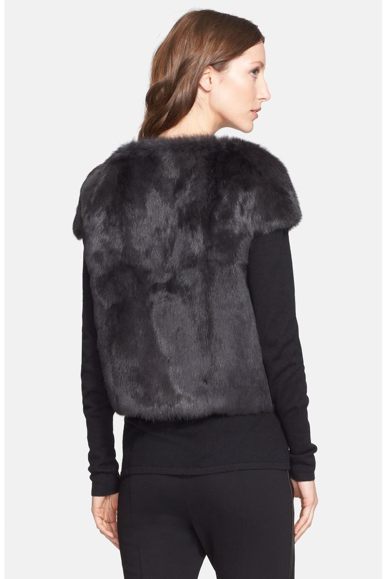 Genuine Rabbit Fur & Goat Fur Vest (Nordstrom Exclusive), Alternate, color, GRAPHITE