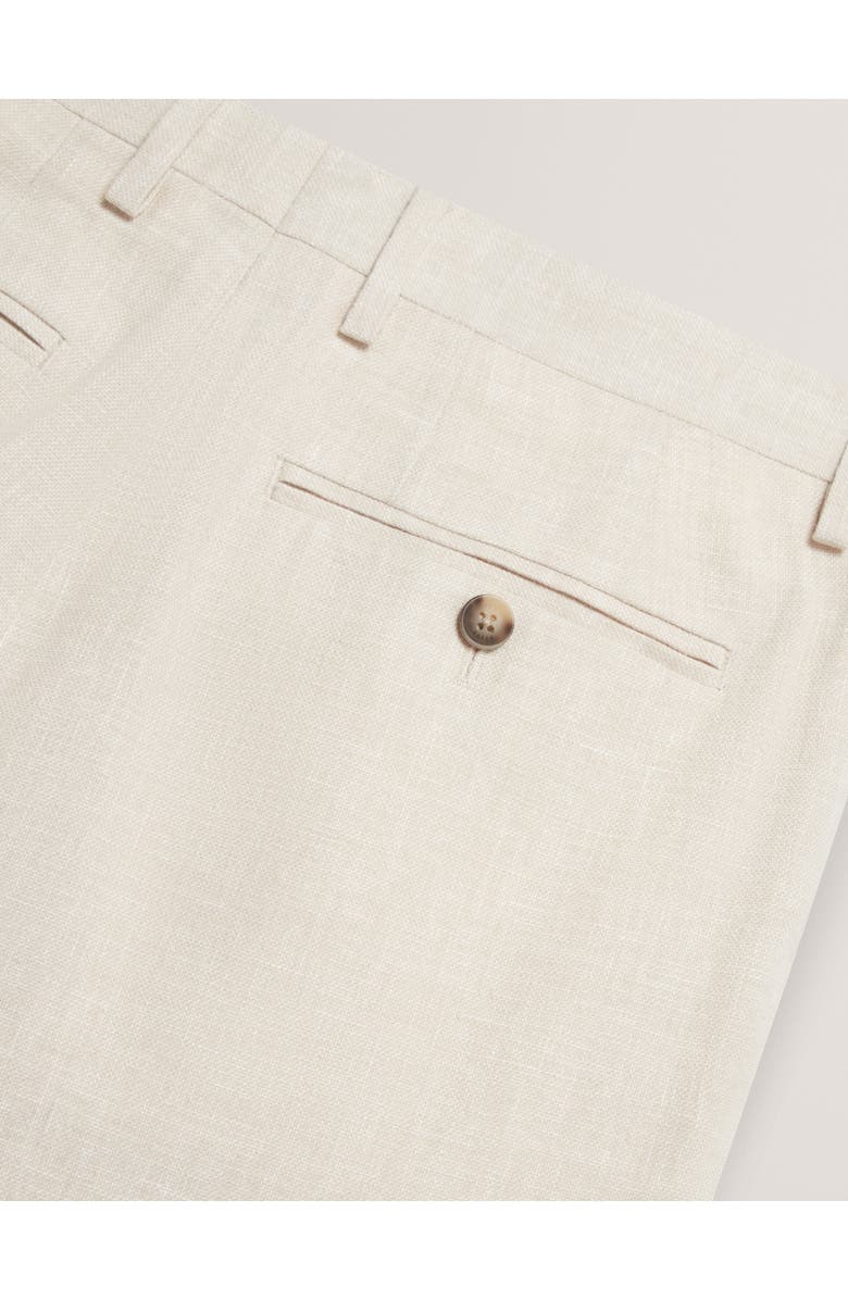 Ted Baker Givrant Slim Fit Linen & Cotton Pants, Alternate, color, Ecru