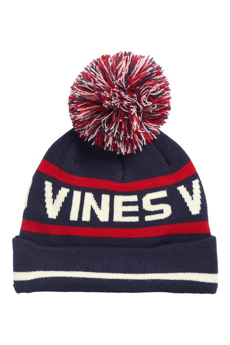 Kids' Logo Pom Beanie, Main, color, MULTI
