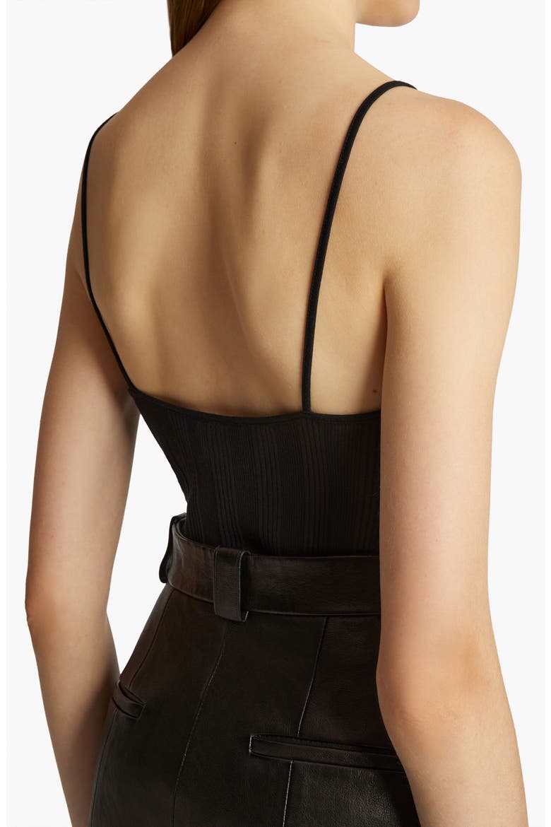 The Mona Sheer Rib Camisole, Alternate, color, BLACK