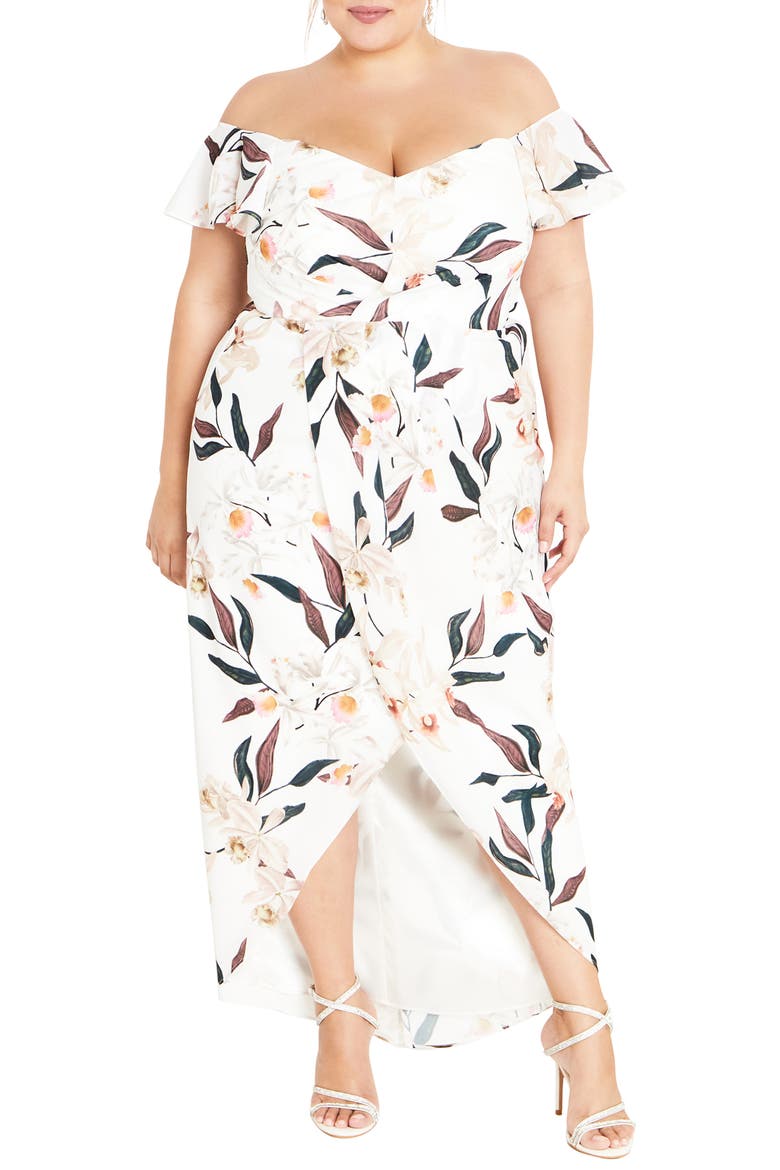 Orchid Cold Shoulder Tulip Hem Dress, Alternate, color, SWEET ORCHID