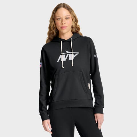 Women's Nike Black New York Jets Sideline Standard Issue Initial Home Dri-FIT Hoodie