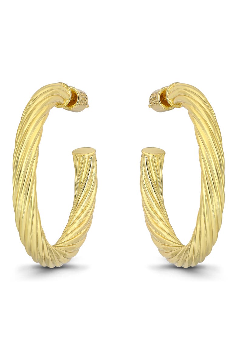 Twist 30mm Hoop Earrings, Main, color, GOLD