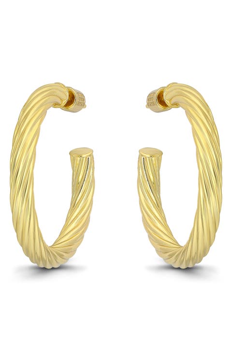 Twist 30mm Hoop Earrings