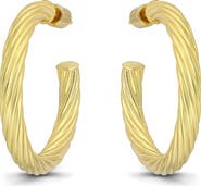 Christian Siriano New York Twist 30mm Hoop Earrings