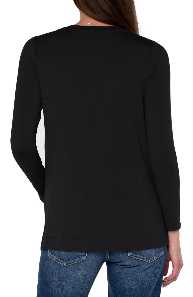 Liverpool Los Angeles High-Low Long Sleeve Top, Alternate, color, 