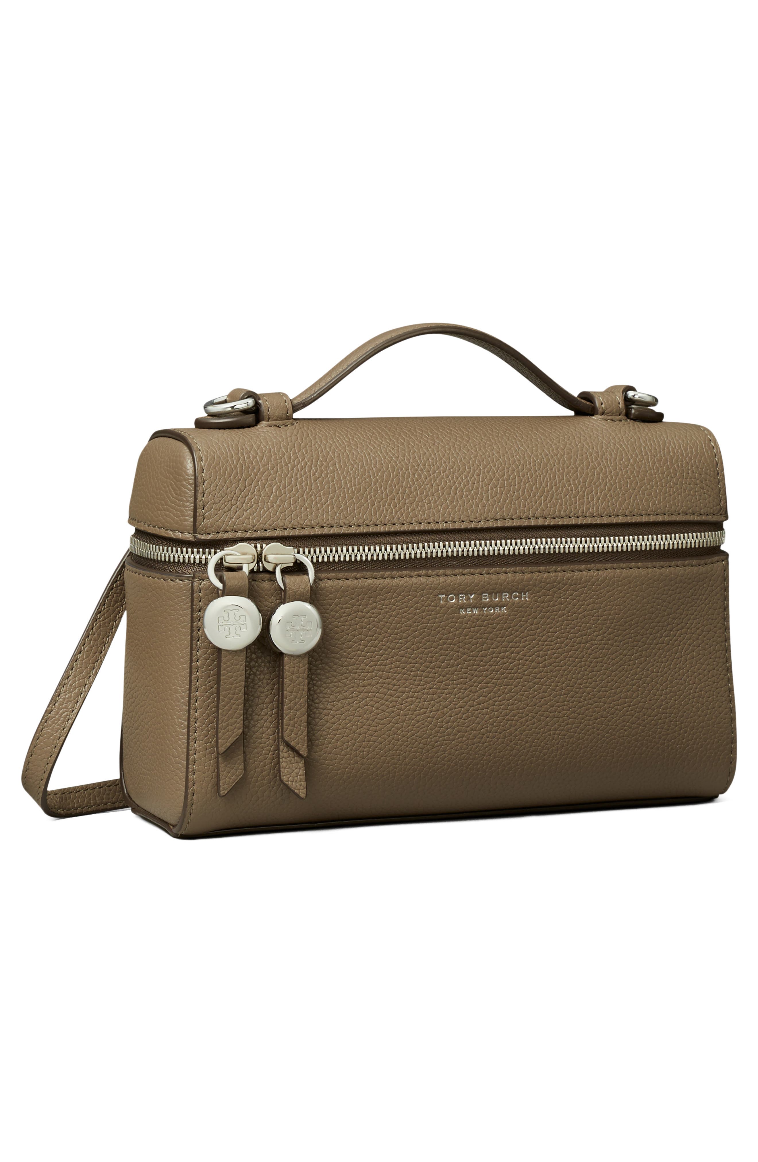 Tory Burch Romy Slim Top Handle Bag, Alternate, color, Wild Mushroom