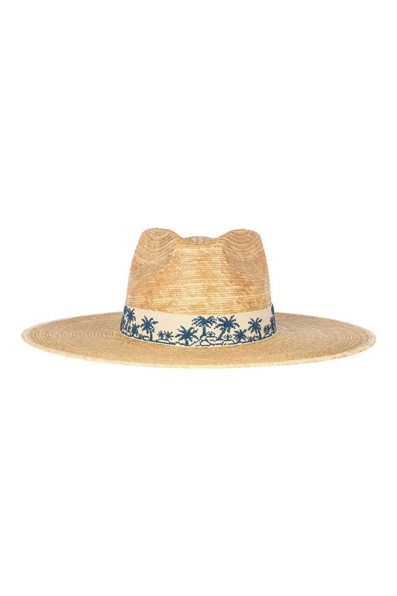 Tropical Toile Palm Straw Straw Hat, Main, color, NATURAL MULTI