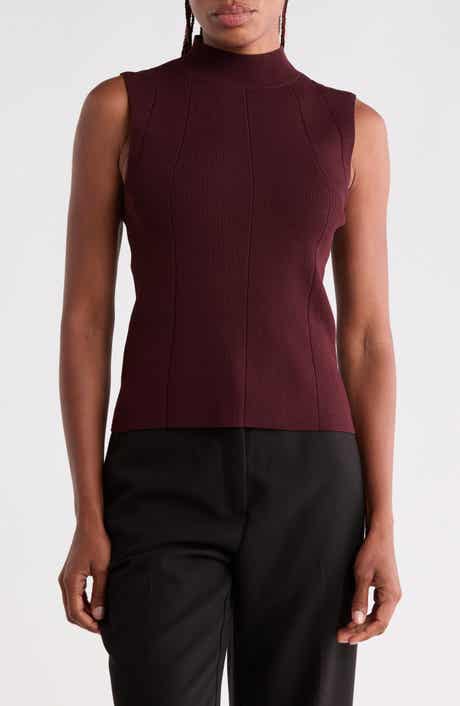 Milan Mock Neck Sleeveless Knit Top